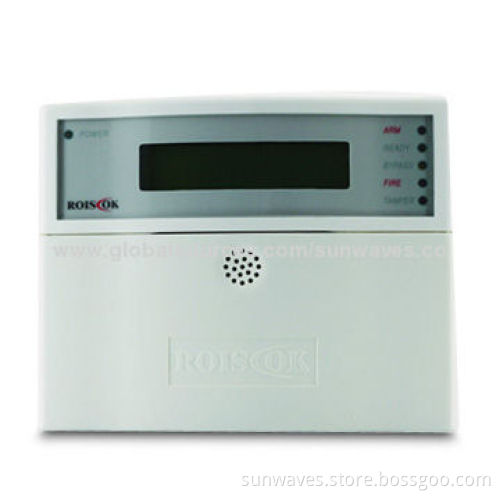Wired Alarm, Control Panel Keypad with LCD Screen, Sized 110 x 130 x 25mm